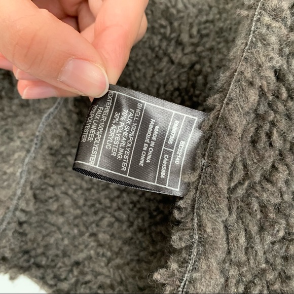 BB DAKOTA Charcoal Gray Gillian Faux Shearling/Suede Jacket - Picture 11 of 15